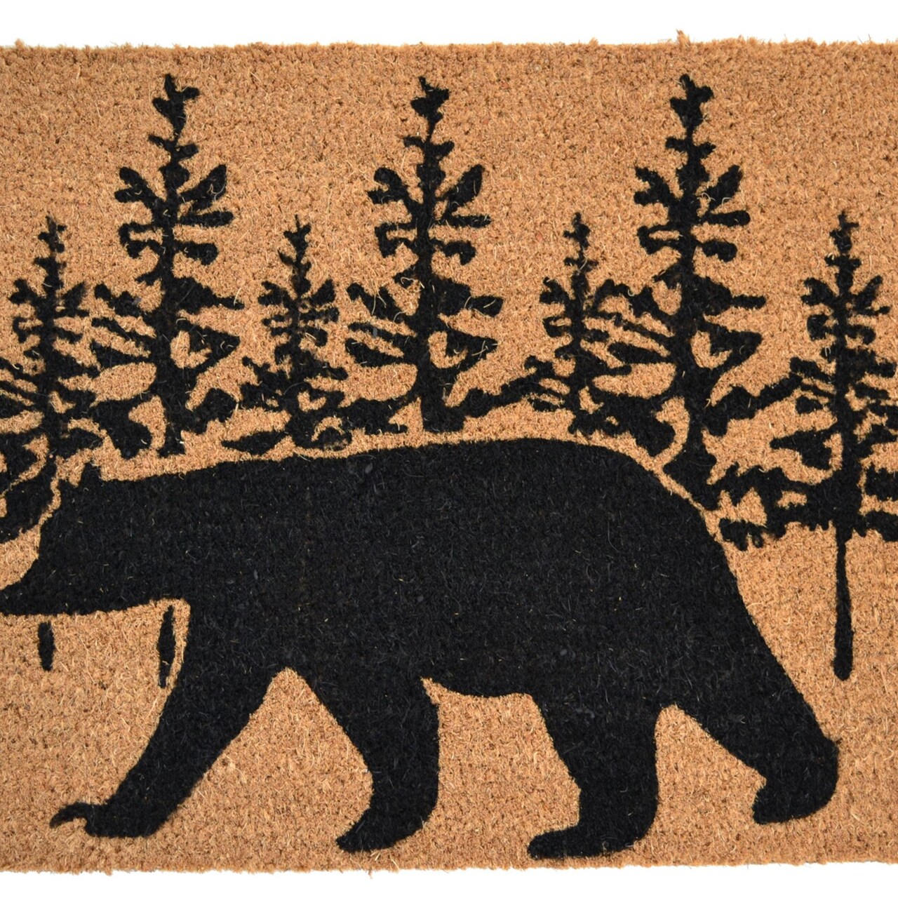 Edge Collections - 18" X 30" - Brown - Durable Bear-Themed Outdoor Welcome Mat - 1 Piece